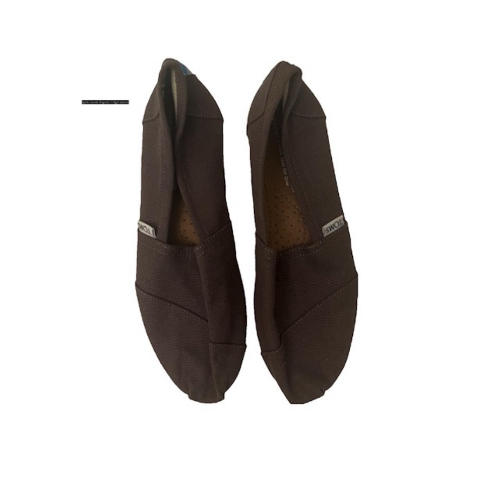 Toms Dark Brown Canvas Slip-Ons